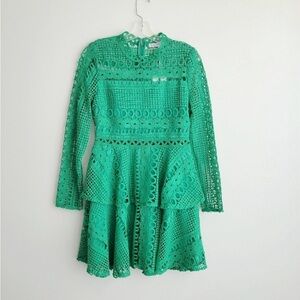 Green Endless Rose Long Sleeve Lace Dress - perfect for Christmas!